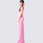 Kayla Pink Fitted Maxi Dress