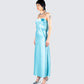 Jayden Aqua Strapless Dress