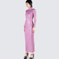 Sy Pink Shimmer Knit Maxi Dress