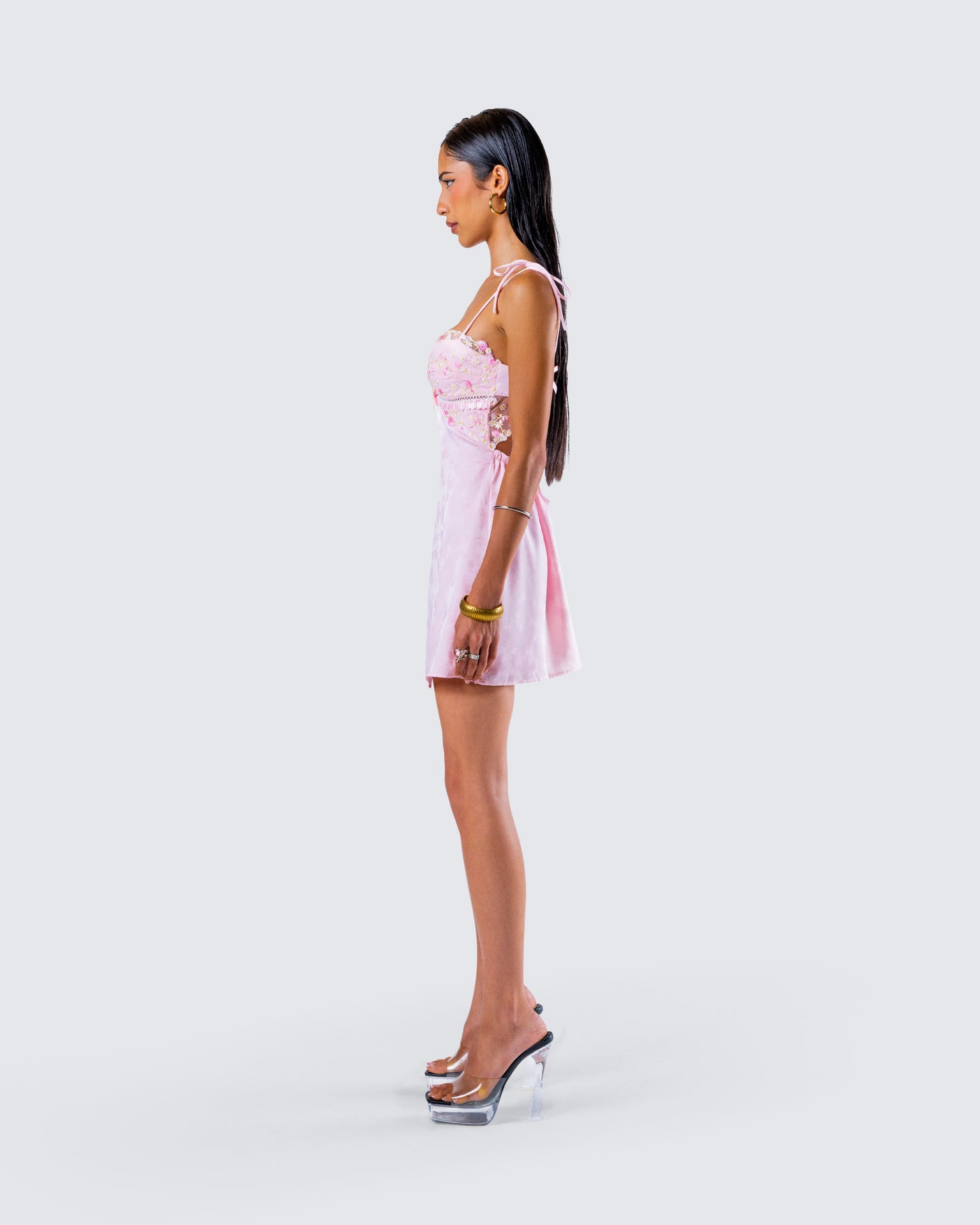 Lottie Pink Mini Slip Dress