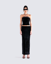 Ayla Black Velvet Tube Top