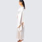 Cressida Ivory Satin Maxi Robe