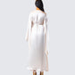 Cressida Ivory Satin Maxi Robe