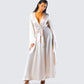 Cressida Ivory Satin Maxi Robe