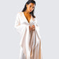 Cressida Ivory Satin Maxi Robe