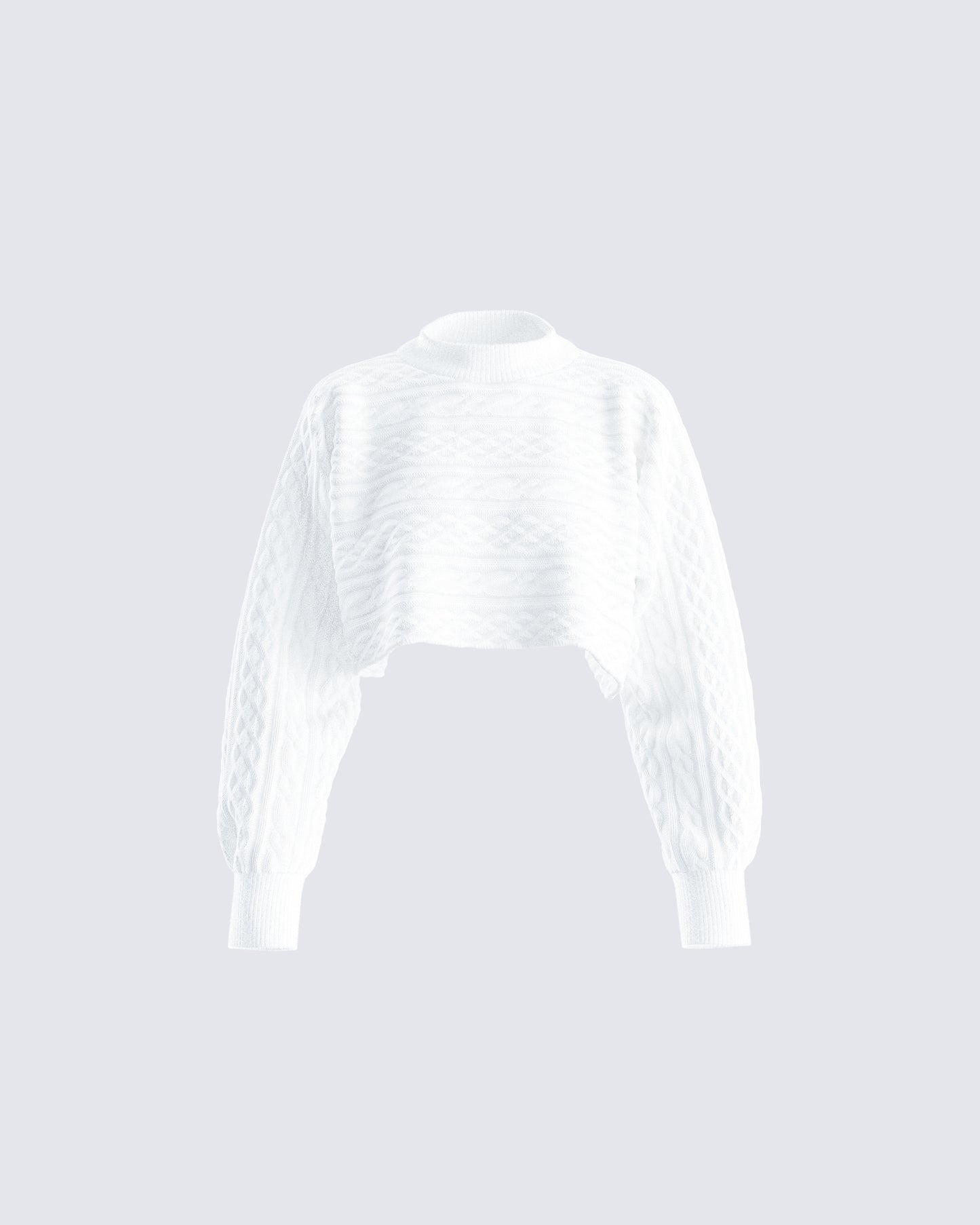 Heather Cropped Knit Sweater