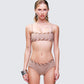 Dusk Tan Laced Bikini Top model front