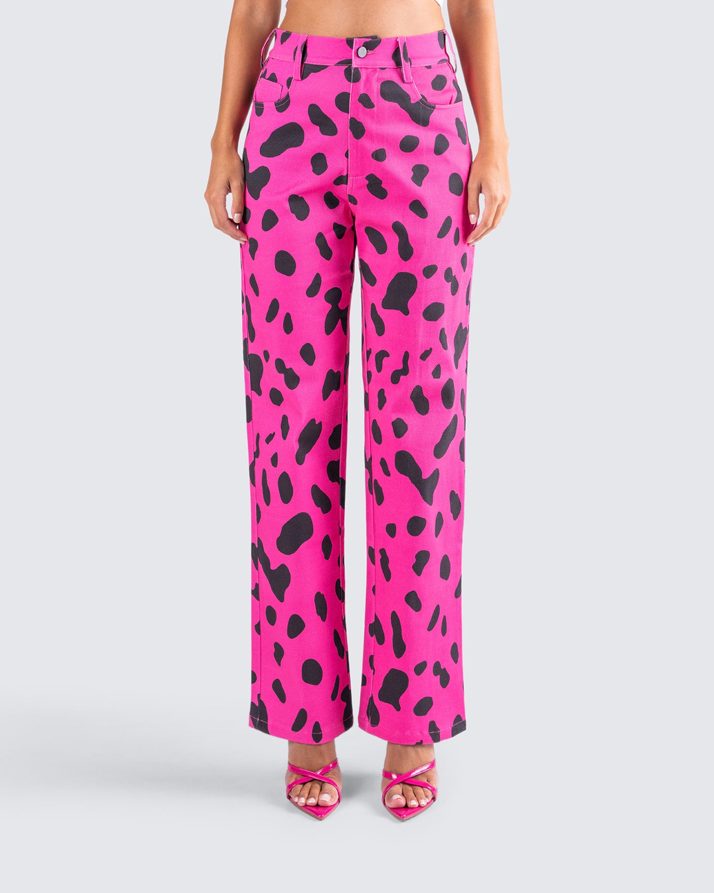 E Captivated Cow Printed Pants