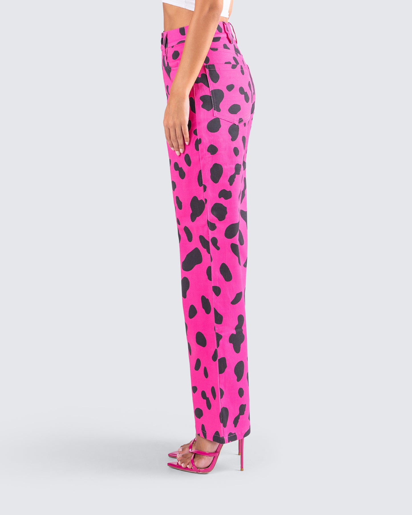 E Captivated Cow Printed Pants