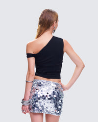 Eirene Black Asymmetrical Top