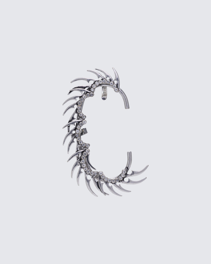 Ekua Silver Diamante Spiked Ear Cuff product front