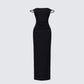 Elaris Black Twist Strap Maxi Dress product front