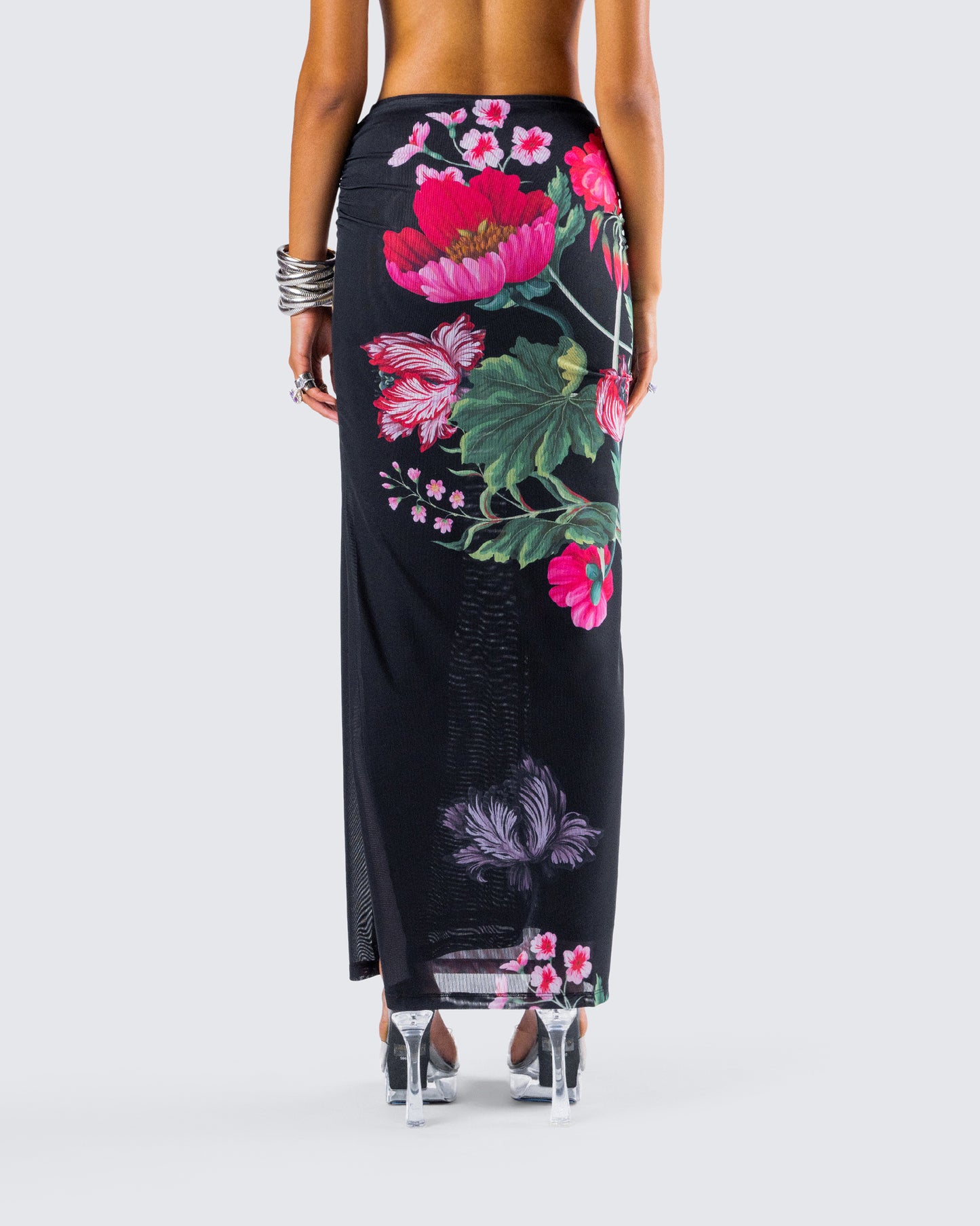 Eldora Floral Print Maxi Skirt