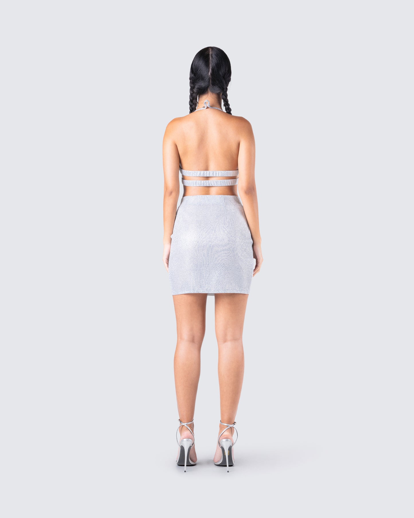 Elena Shimmer Bra & Skirt Set