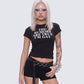 Eleni Black Slogan Classic Tee