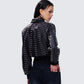 Eleri Black Vegan Leather Studded Jacket