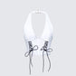 Elettra White Denim Halter Top product front