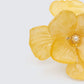 Elin Yellow Hydrangea Flower Adjustable Ring