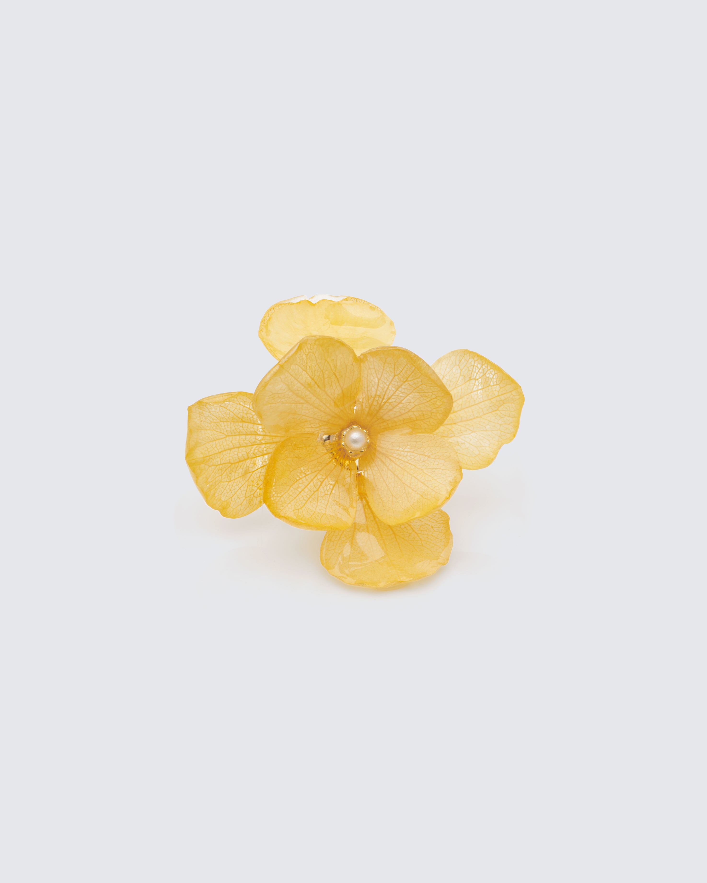 Yellow Flower Ring - Adjustable Hydrangea Statement Ring – FINESSE