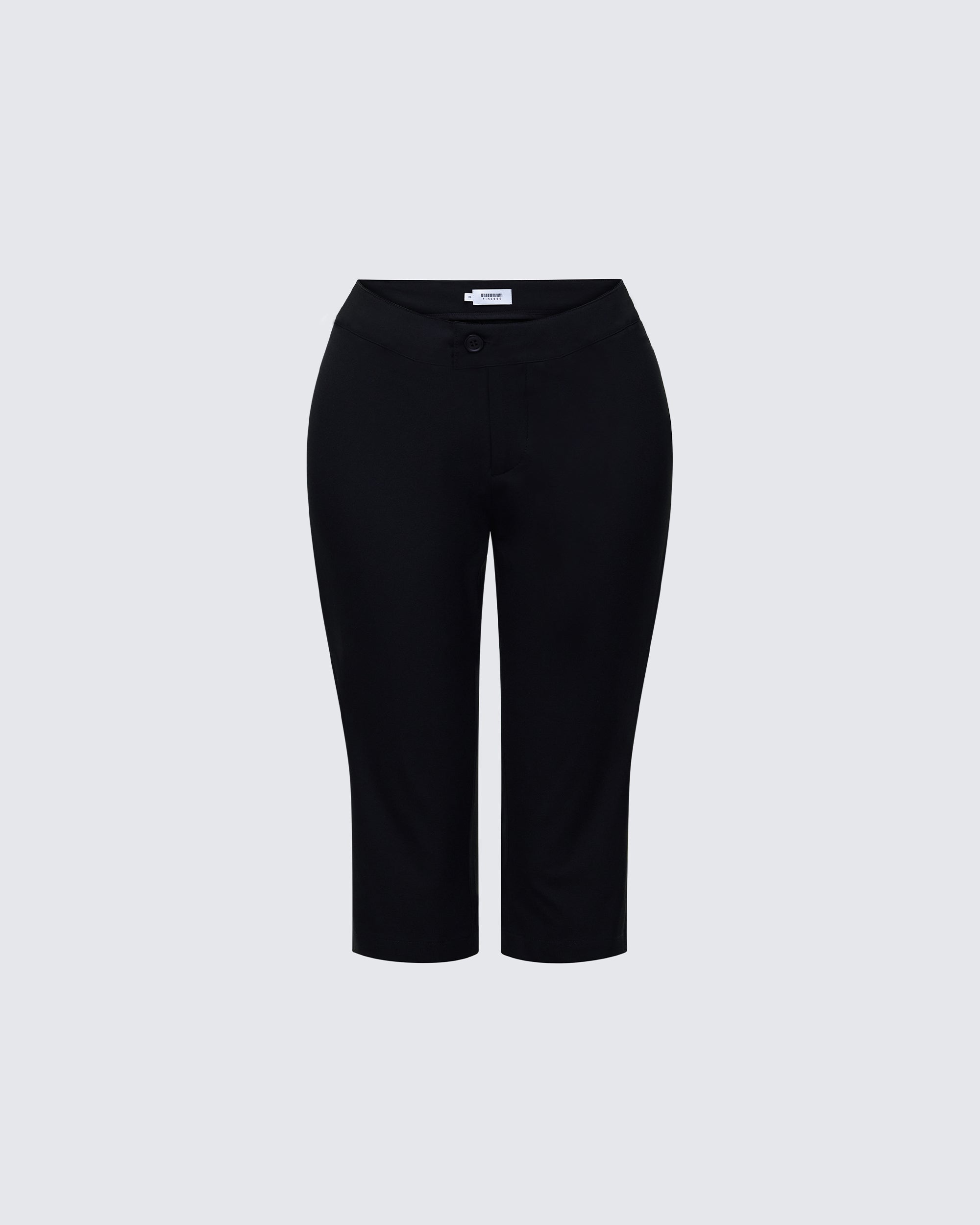 Black Capri Pants - Cropped Straight Leg Office – FINESSE