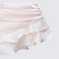 Elma Ivory Chiffon Ruffle Mini Skirt