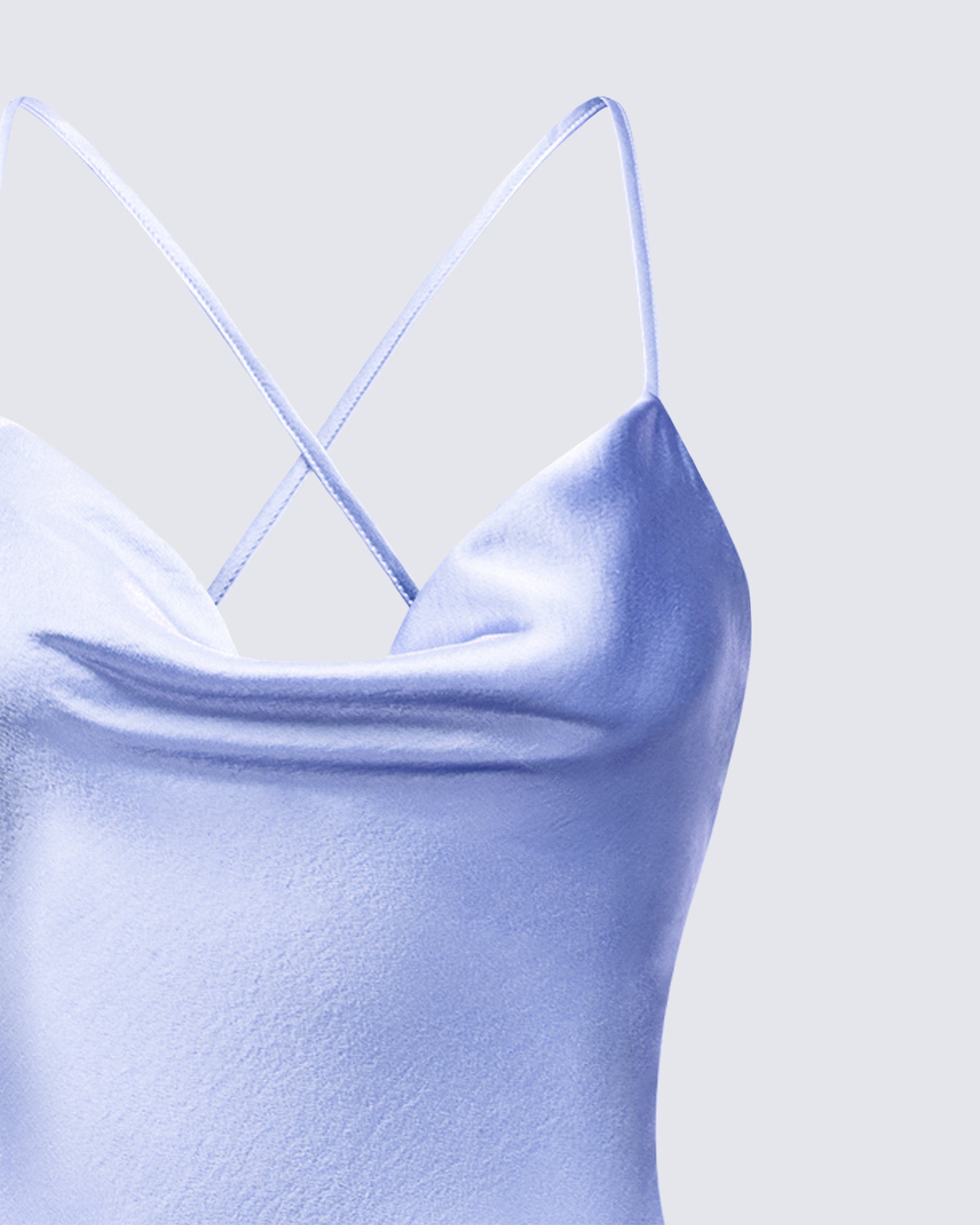 blue slip maxi dress US 2 / POWDER BLUE