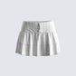 Elva White Cotton Ruffle Skirt