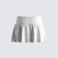 Elva White Cotton Ruffle Skirt