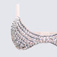 Elyra Silver Diamante Mesh Bra Top
