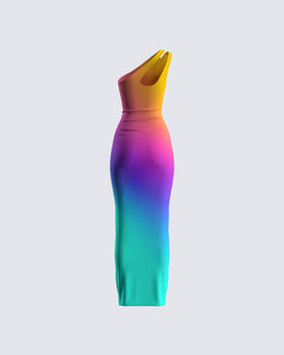 Elysia Multi One Shoulder Dress – FINESSE
