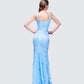 Emani Blue Embellished Maxi Dress
