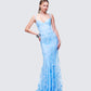 Emani Blue Embellished Maxi Dress