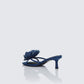 Ember Blue Denim Corsage Kitten Heel