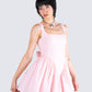 Emi Pink Bow Mini Dress