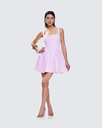 Emi Pink Bow Mini Dress
