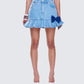 Emogen Pleated Denim Mini Skirt