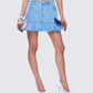 Emogen Pleated Denim Mini Skirt