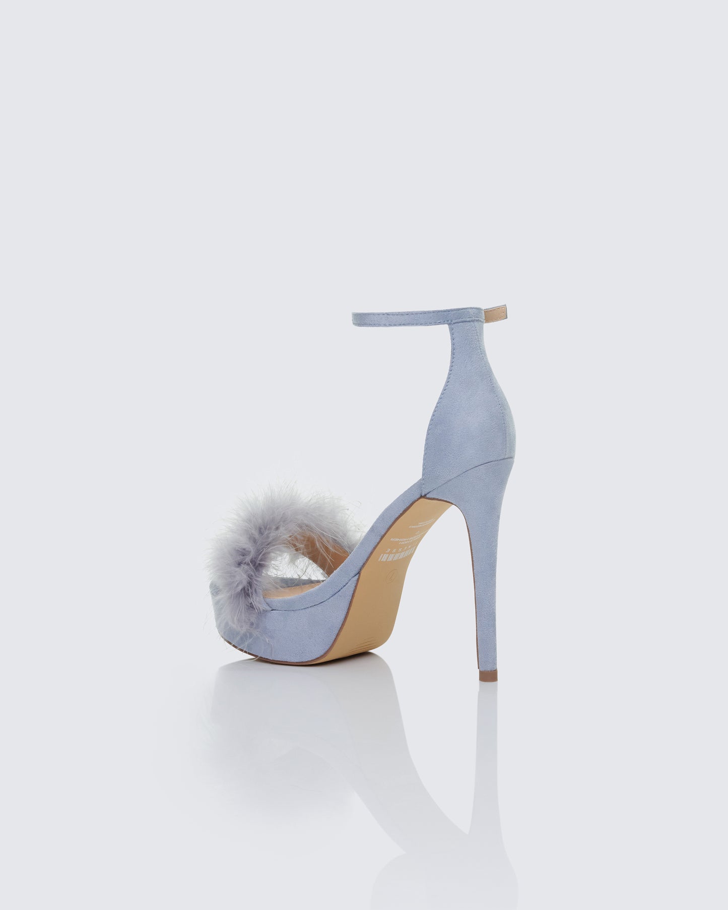Erminia Blue Feather Detail Heels