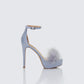 Erminia Blue Feather Detail Heels