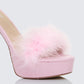 Erminia Pink Feather Detail Heels