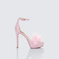 Erminia Pink Feather Detail Heels