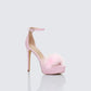 Erminia Pink Feather Detail Heels