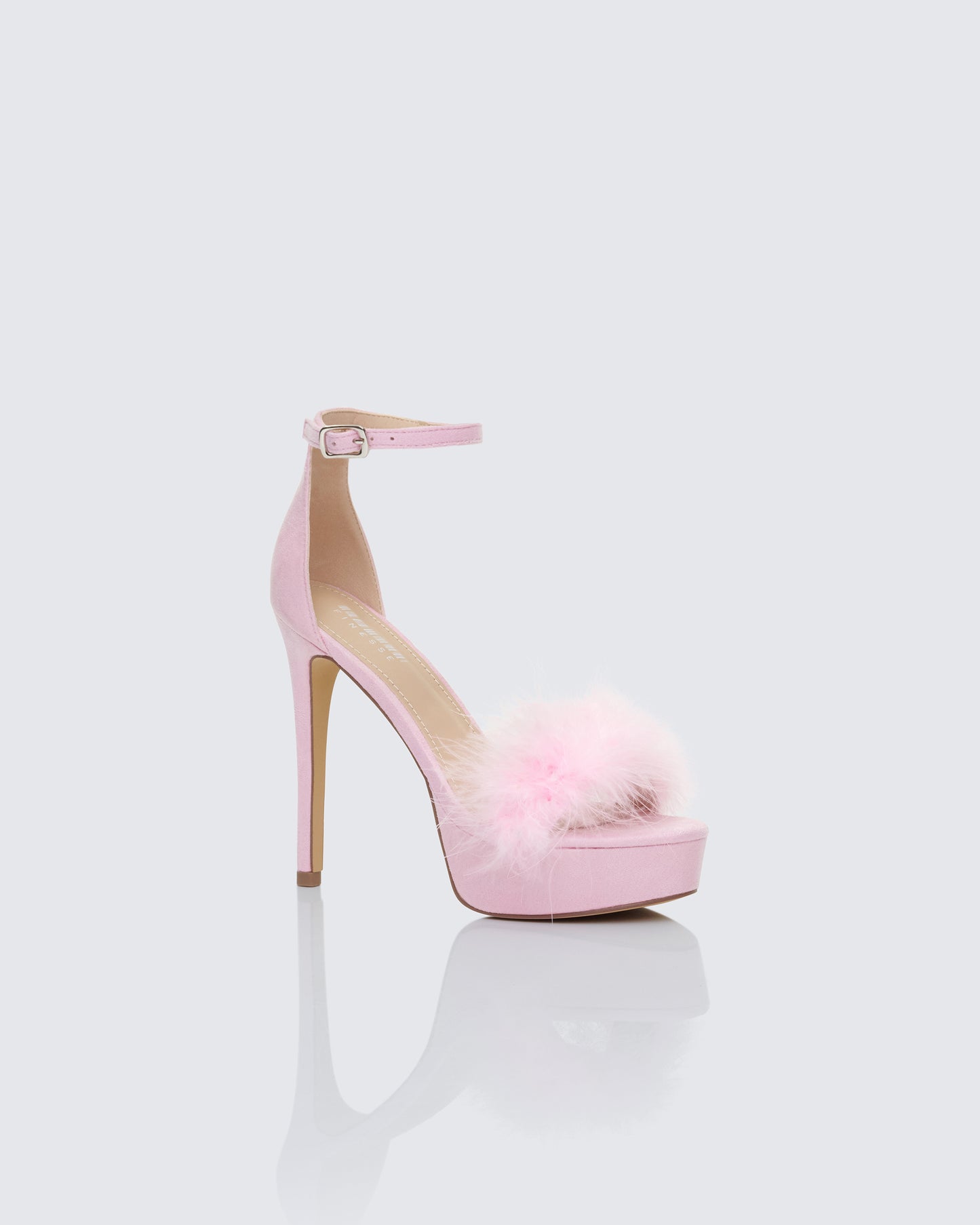 Erminia Pink Feather Detail Heels