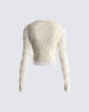 Ivory Sequinned Lace Esperanza