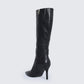 Eunji Black Vegan Leather Boot