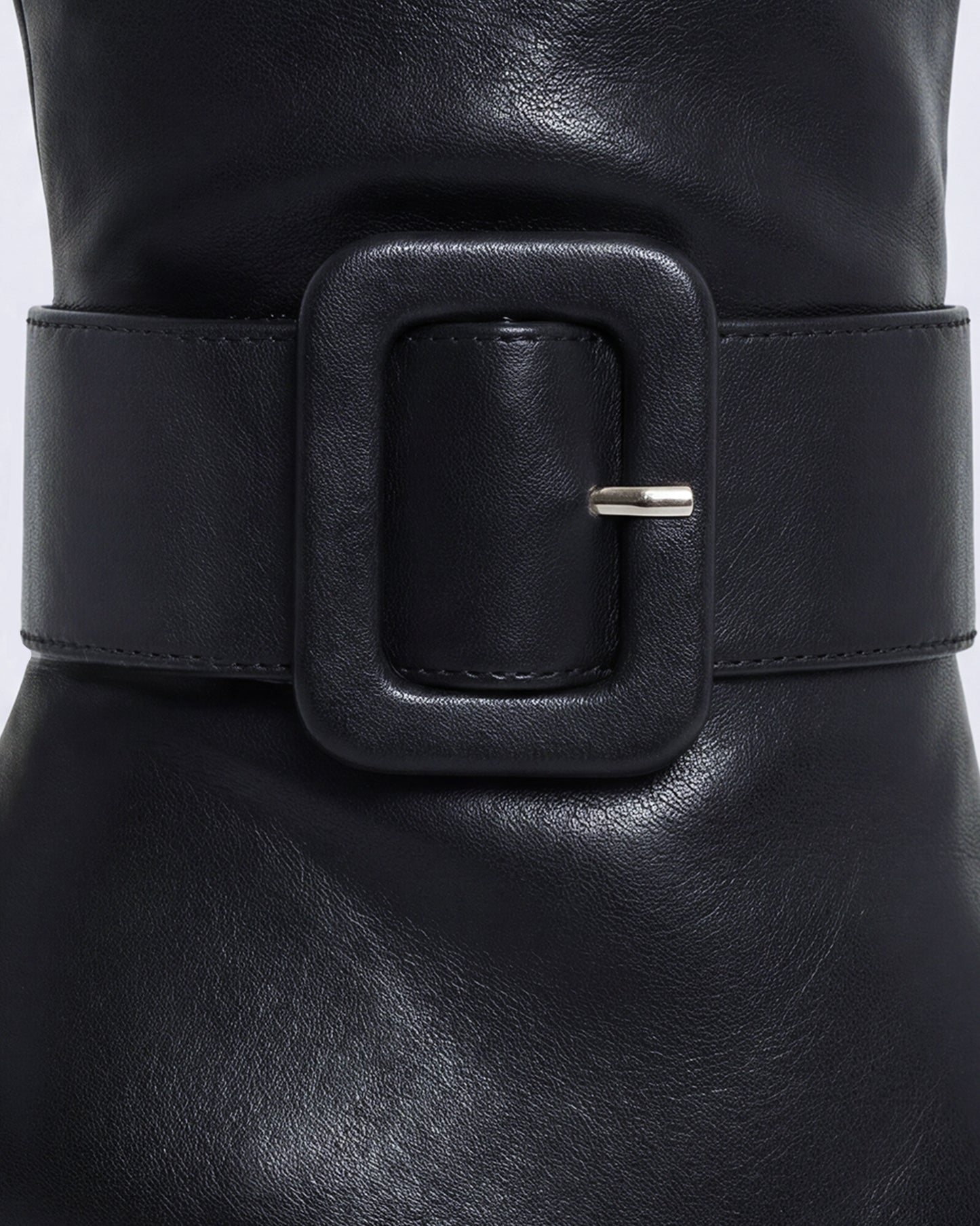 Eunji Black Vegan Leather Boot
