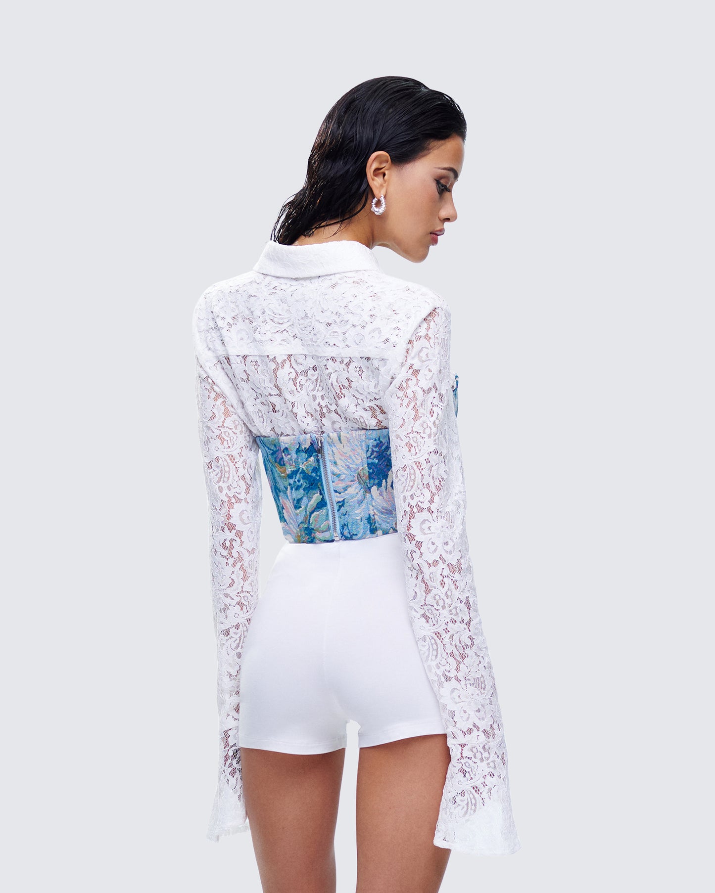 Eunji Multi Jacquard Corset Top