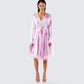 Evalie Pink Feather Trim Robe