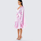 Evalie Pink Feather Trim Robe