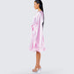 Evalie Pink Feather Trim Robe